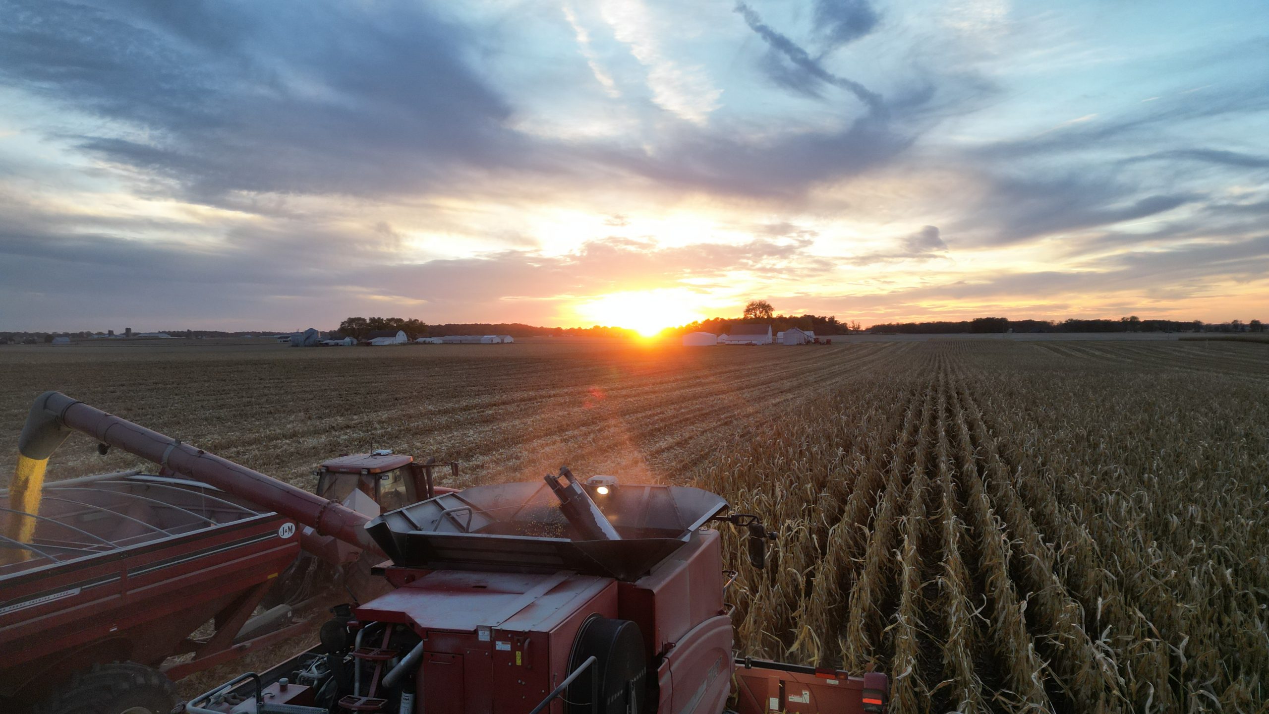 Farming Sunset Harvest